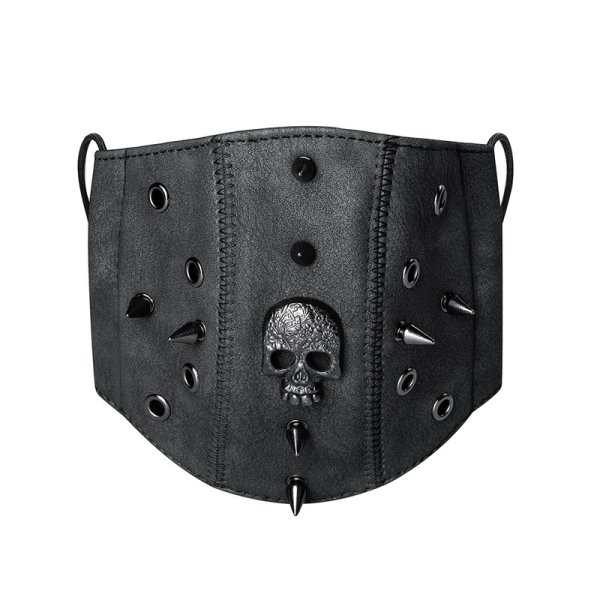 (image for) Steampunk Skull Rivets Adjustable Mask
