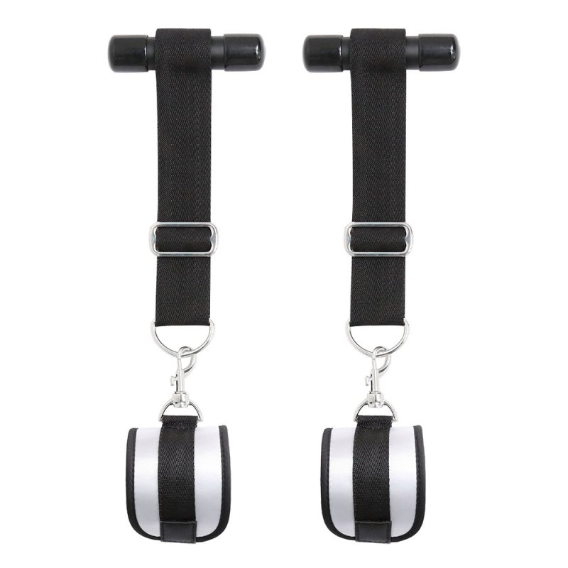 (image for) Over The Door Bondage Cuffs - Silver