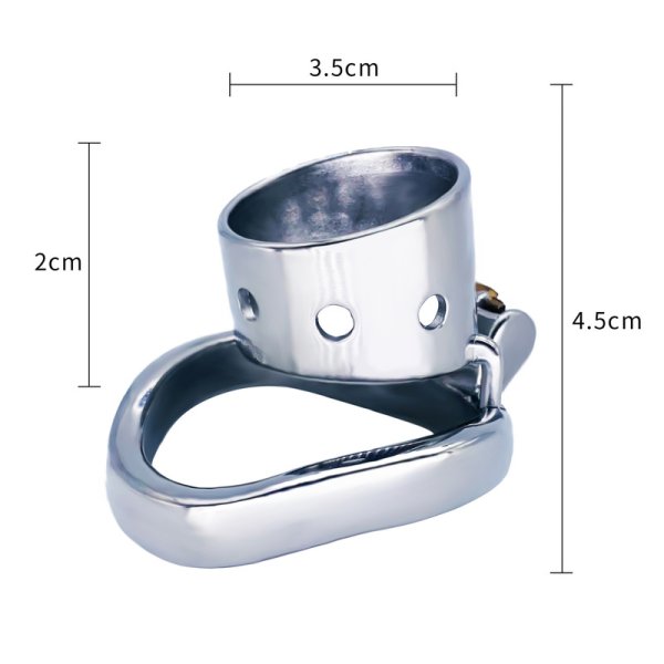 (image for) Bent Ring Cylindrical Short Chastity Lock
