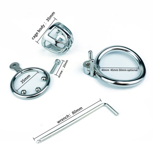 (image for) Hex Screw Chastity Lock Cage With Anti-drop Ring