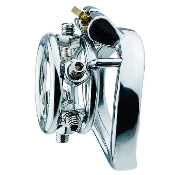 (image for) Rivet Screw Double Ring Chastity Lock Cage