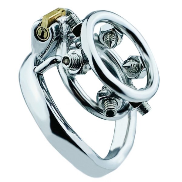 (image for) Rivet Screw Double Ring Chastity Lock Cage