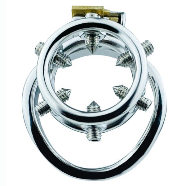 (image for) Rivet Screw Double Ring Chastity Lock Cage