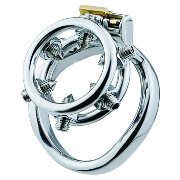 (image for) Rivet Screw Double Ring Chastity Lock Cage