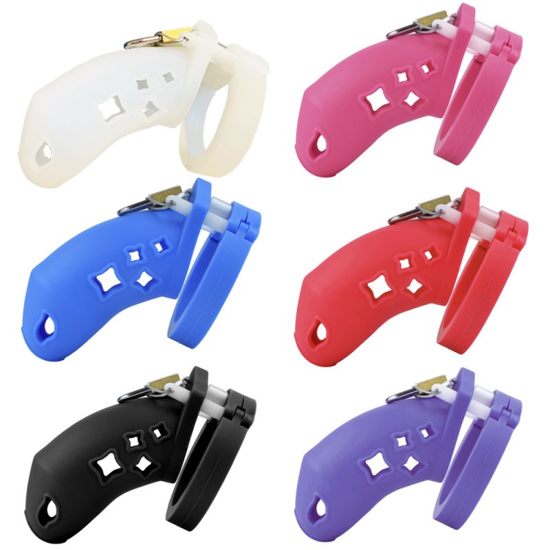 (image for) Silicone Chastity Device With 5 Ring