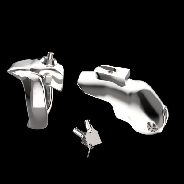 (image for) Press Key HT-V5 Male Chastity Cage - Metal