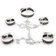 (image for) Restraint PU Leather Hands Cuffs Neck Collar Set