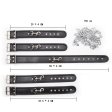 (image for) Restraint PU Leather Hands Cuffs Neck Collar Set