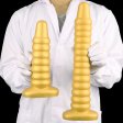 (image for) Golden Big Worm Anal Beads