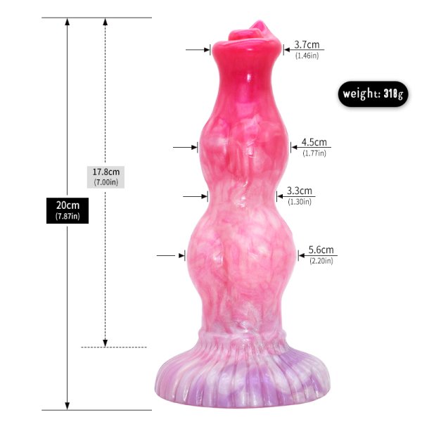 (image for) Peachy Colorful Realistic Dildo- 21