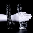 (image for) Clear Realistic Dildo with Balls 9.2 Inch