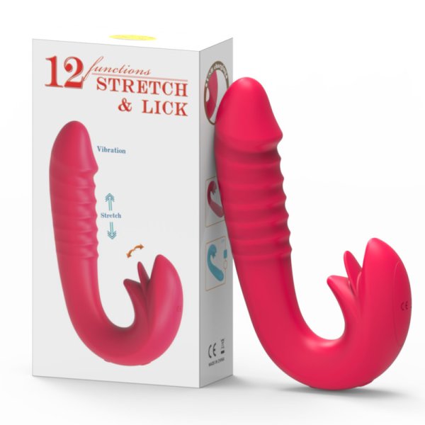 (image for) Crazy Tongue Thrusting Strap-on Vibrator