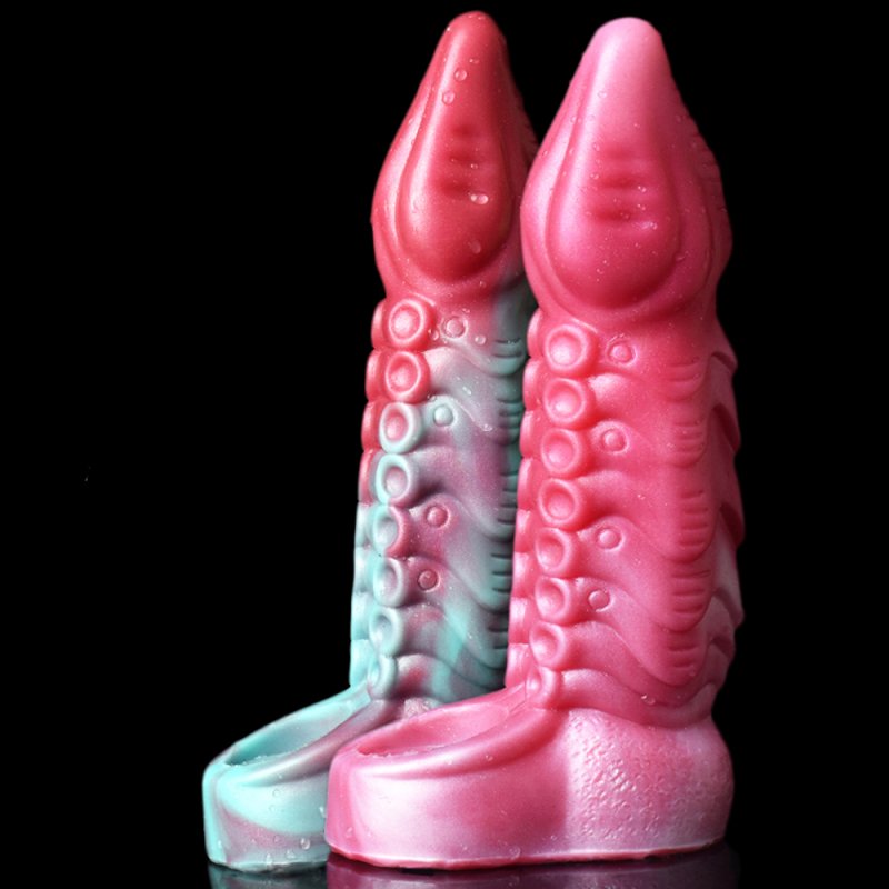 (image for) Hollow Penis Extension With Scrotum Ring - Rose