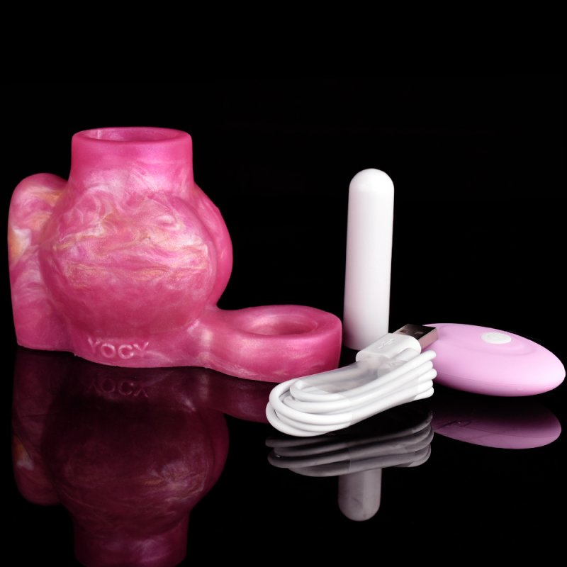 (image for) Mixed Color Vibrating Silicone Cock Sleeve