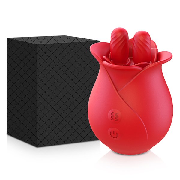 (image for) Romeo Double-pistil Rose Tongue-lickiing Vibrator
