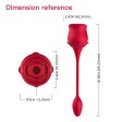 (image for) 2-in-1 Rose Clit Sucker With Bud Vibrator