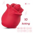 (image for) Rose-Shaped Clitoral Vibrator With Tongue