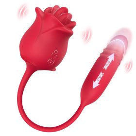 Rose Sex toy with Licking Function & Thrusting