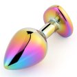 (image for) Holographic Jeweled Heart Butt Plug (Rainbow)