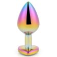 (image for) Holographic Jeweled Heart Butt Plug (Rainbow)