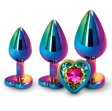 (image for) Holographic Jeweled Heart Butt Plug (Rainbow)