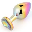(image for) Holographic Jeweled Heart Butt Plug (Rainbow)