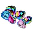 (image for) Holographic Jeweled Heart Butt Plug (Rainbow)
