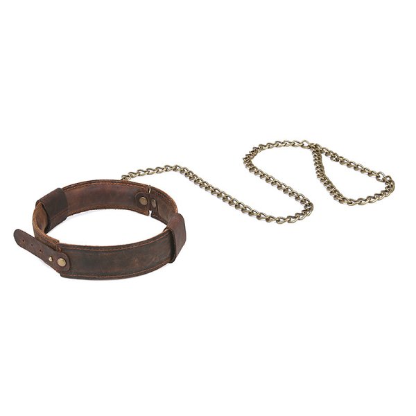 (image for) Vintage Pull-Up Real Leather Collar