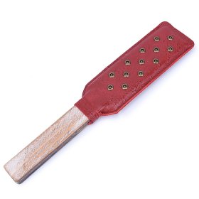 Premium Leather Solid Wood Handle Paddle