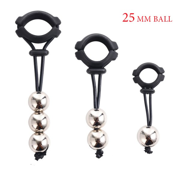 (image for) Metal Beads Ring Testicle Weight - 25mm