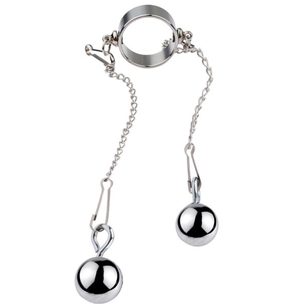 (image for) Bondage Play Penis Ring With Balls - Long