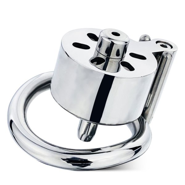 (image for) Canned Male Chastity Cock Cage with Urethral Plug
