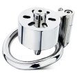 (image for) Canned Male Chastity Cock Cage with Urethral Plug