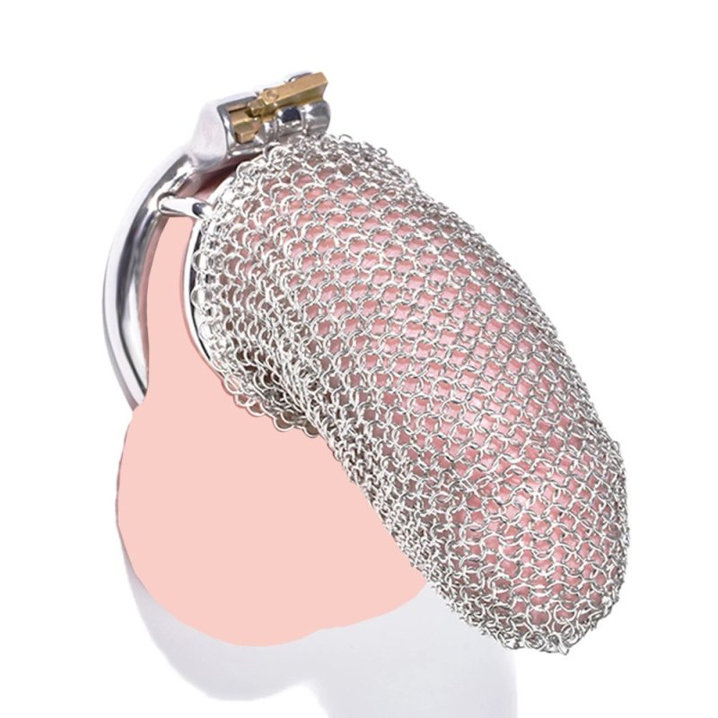 (image for) Metal Chastity Cage Mesh Male Locks Devices