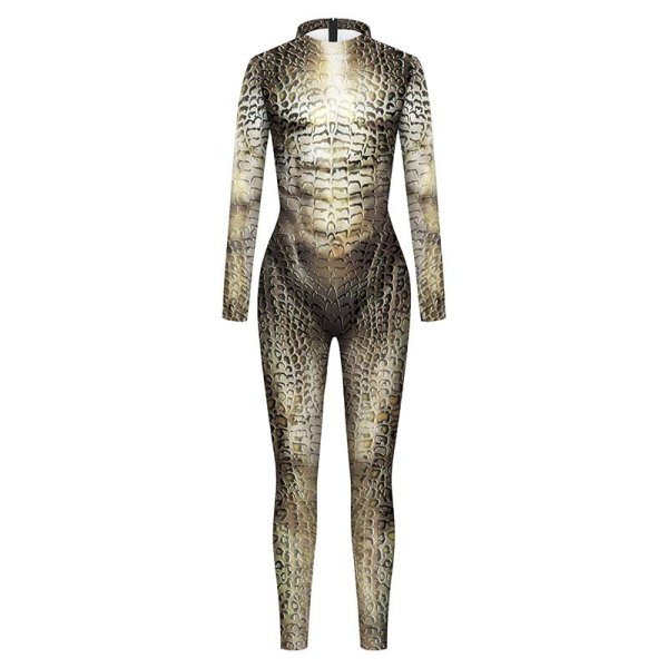 (image for) Print Halloween Costume Petsuit - Snakeskin