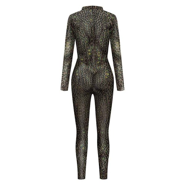 (image for) Print Halloween Costume Petsuit - Snakeskin