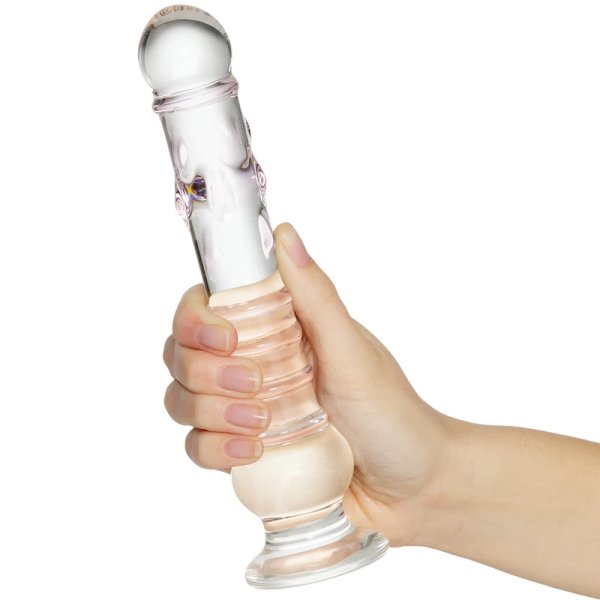(image for) Pink Bumps Glass Dildo