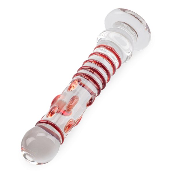 (image for) Pink Bumps Glass Dildo