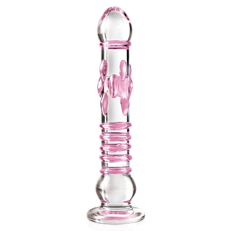 (image for) Pink Bumps Glass Dildo