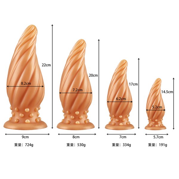 (image for) Spiral Cone Silicone Butt Plug