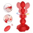 (image for) Rose Rotating Beads Anal Butt Plug
