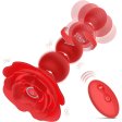 (image for) Rose Rotating Beads Anal Butt Plug