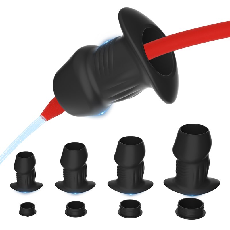 (image for) Silicone Hollow Anal Plug With Stopper