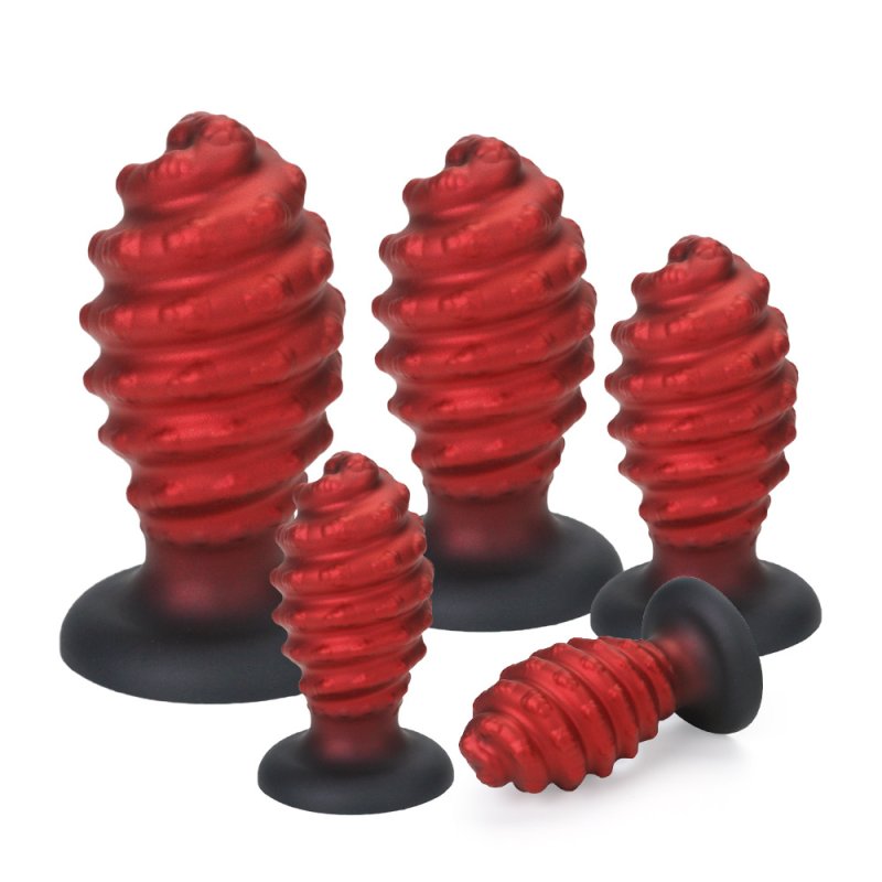 (image for) Spiral Silicone Dildo Anal Plug