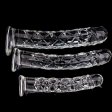(image for) Ribbed Crystal Glass Realistic Dildo