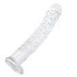 (image for) Ribbed Crystal Glass Realistic Dildo