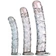 (image for) Ribbed Crystal Glass Realistic Dildo