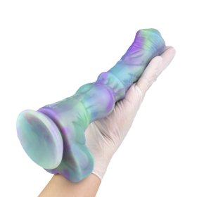 Knot Horse Colorful Silicone Fantasy Dildo 9.8 Inch