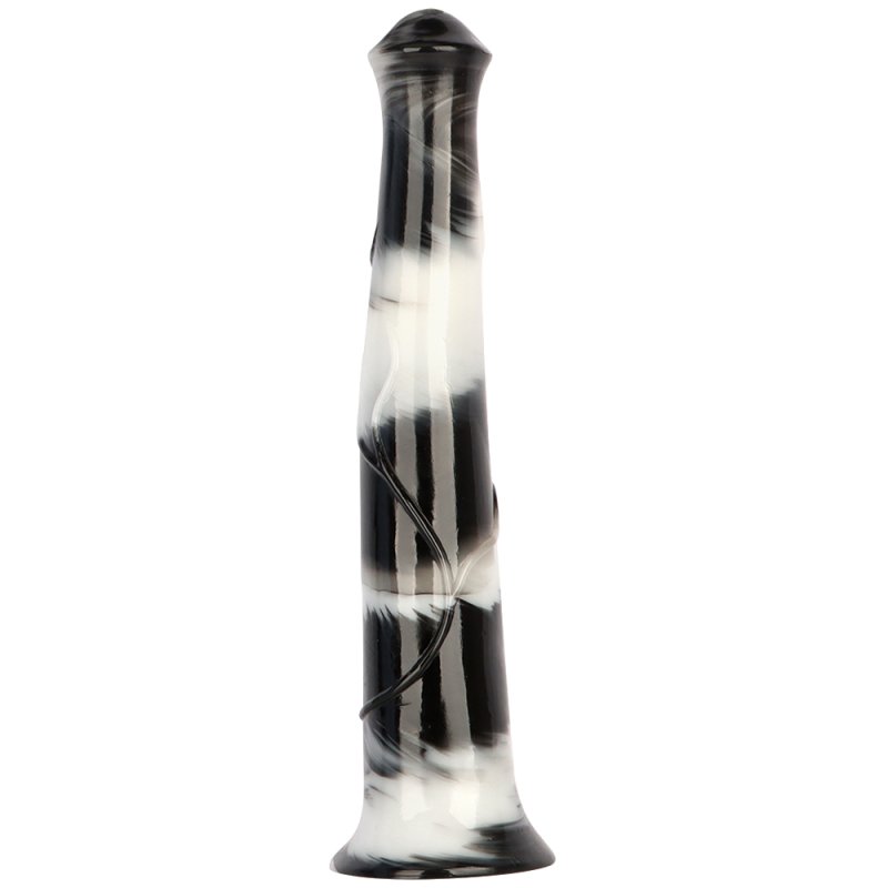 (image for) Black and White Silicone Horse Dildo 01