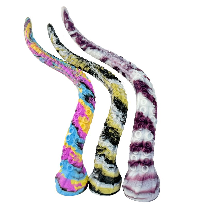 (image for) Multi-colored Octopus Shaped Silicone Butt Plugs